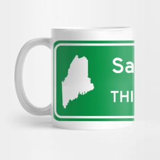 Sanford, Maine Highway Exit Sign Mug